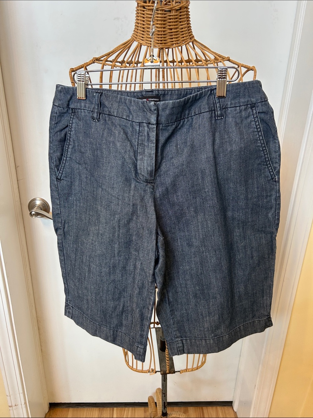 New York & Company Dark Denim Bermuda Shorts